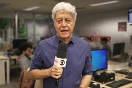 Caco Barcellos, na redação do Profissão Repórter
