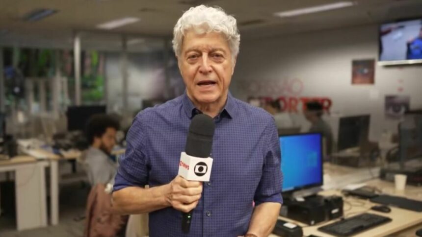 Caco Barcellos, na redação do Profissão Repórter