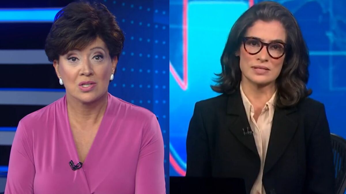 Christina Lemos e Renata Vasconcellos em uma montagem