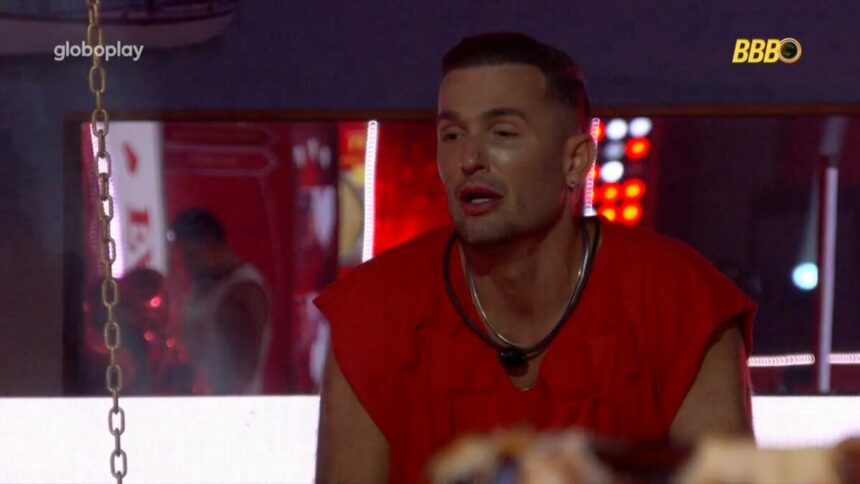 Diego Hypolito, em trecho da festa no BBB 25