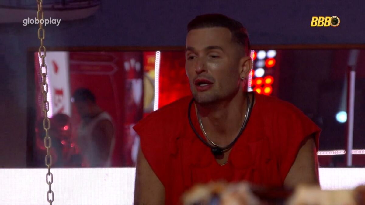 Diego Hypolito, em trecho da festa no BBB 25