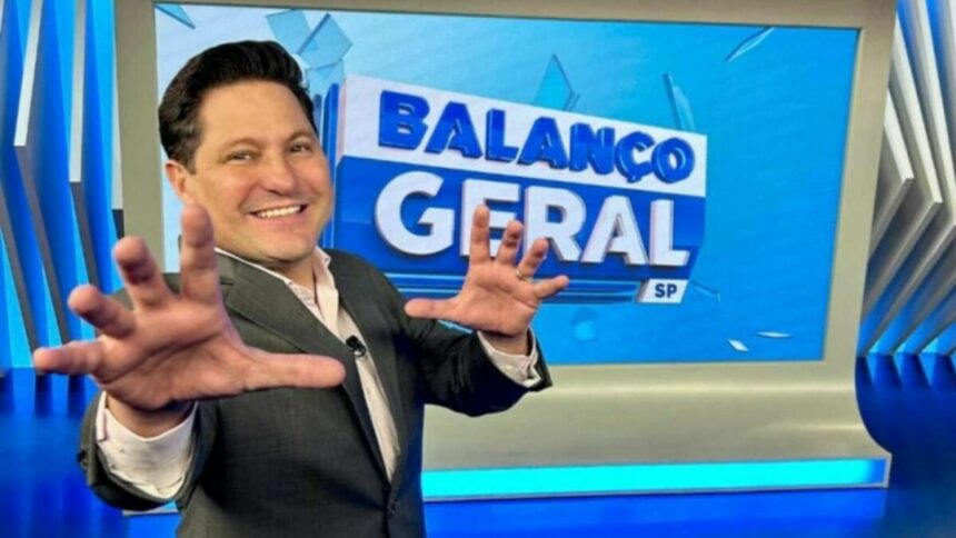 Eleandro Passaia no cenário do Balanço Geral