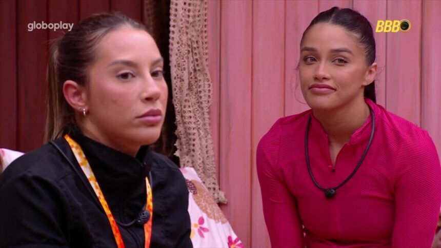 Eva e Renata em conversa no Quarto Nordeste do BBB 25