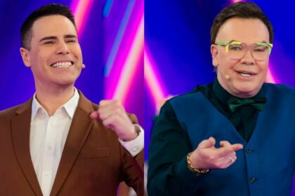 Luiz Bacci e Felipeh Campos em uma montagem no Programa Silvio Santos