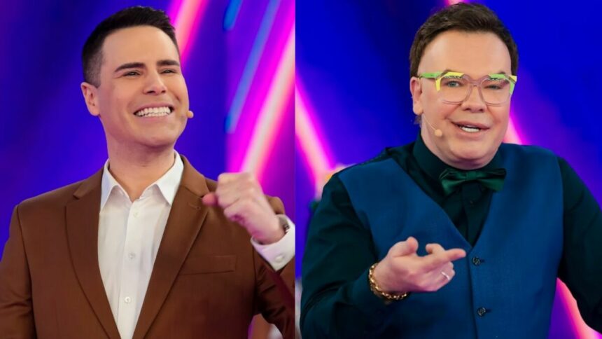 Luiz Bacci e Felipeh Campos em uma montagem no Programa Silvio Santos