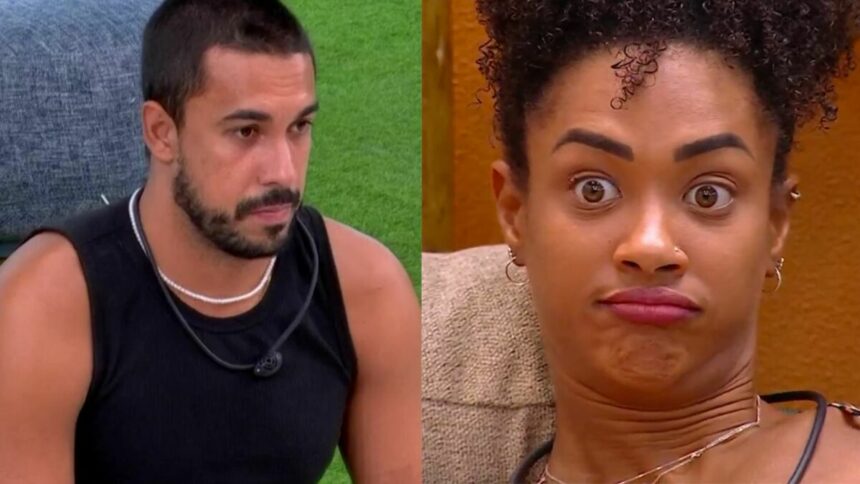 Maike e Aline em uma montagem no BBB 25