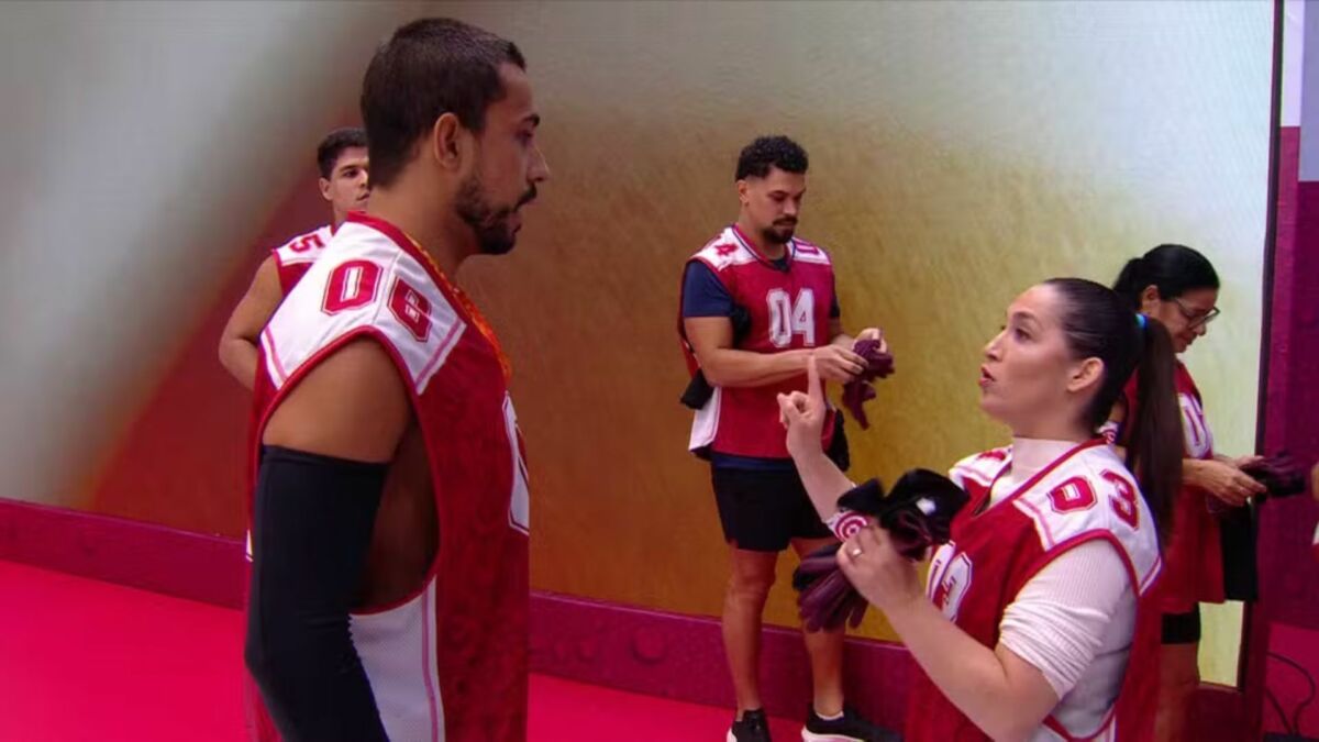 Maike e Daniele Hypolito em trecho de discussão no campo de provas do BBB 25