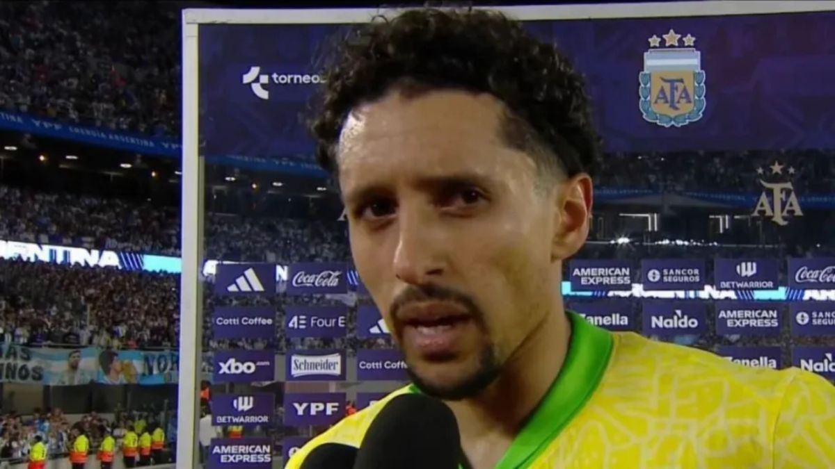 Marquinhos em trecho de entrevista após derrota da Seleção Brasileira