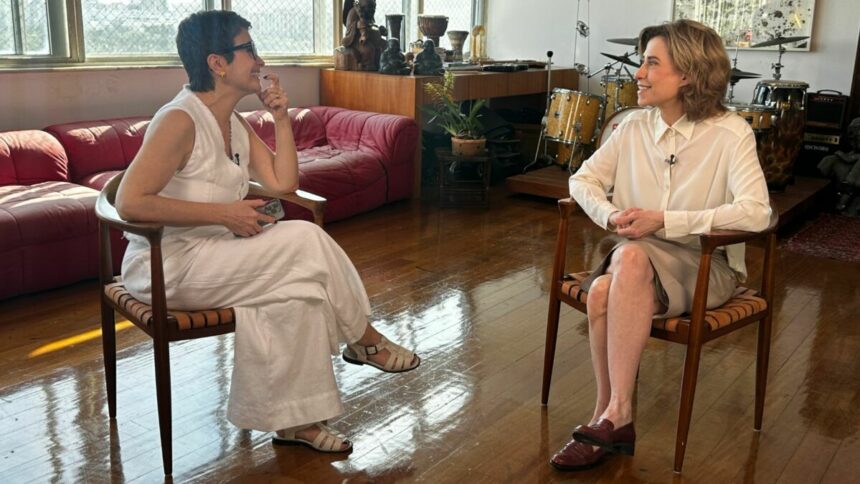 Sandra Annenberg e Fernanda Torres em trecho de entrevista ao Globo Repórter