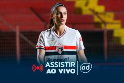 Arte do jogo entre São Paulo e Flamengo pela Supercopa Feminina