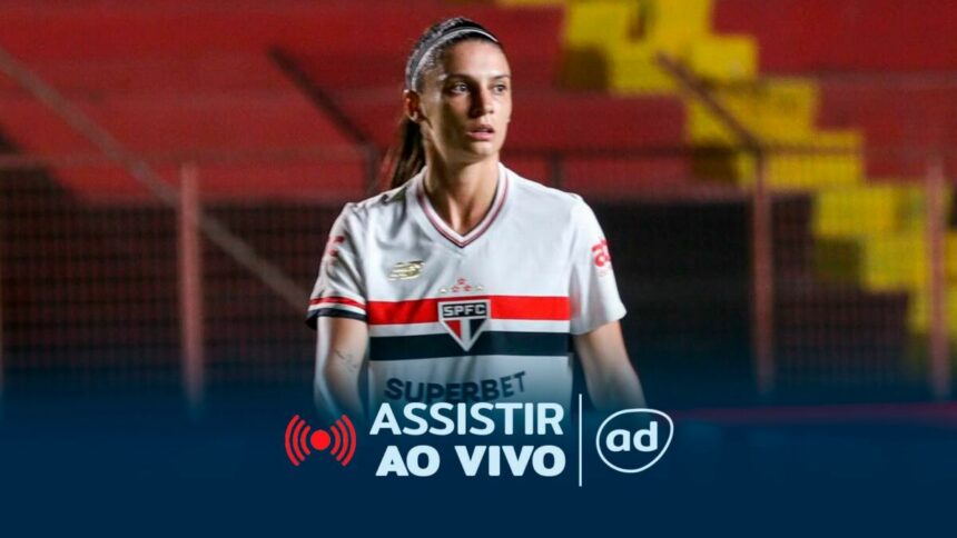 Arte do jogo entre São Paulo e Flamengo pela Supercopa Feminina