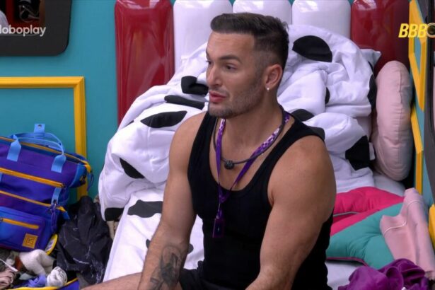 Diego no quarto do BBB 25
