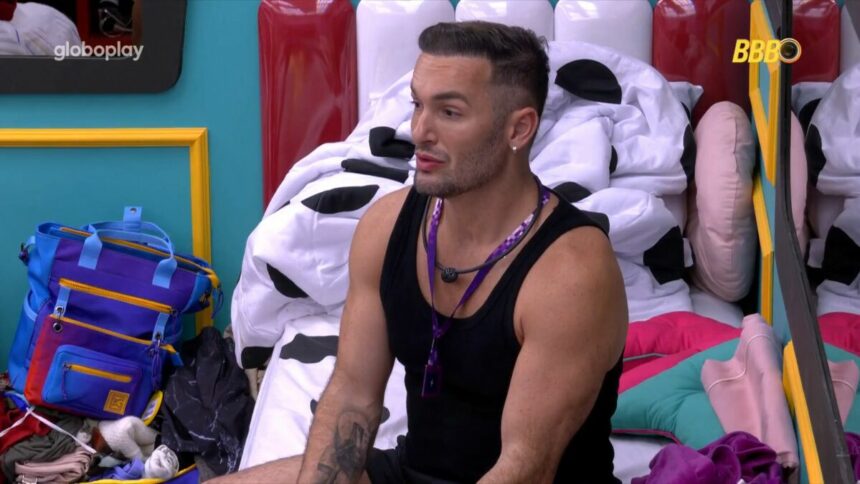 Diego no quarto do BBB 25