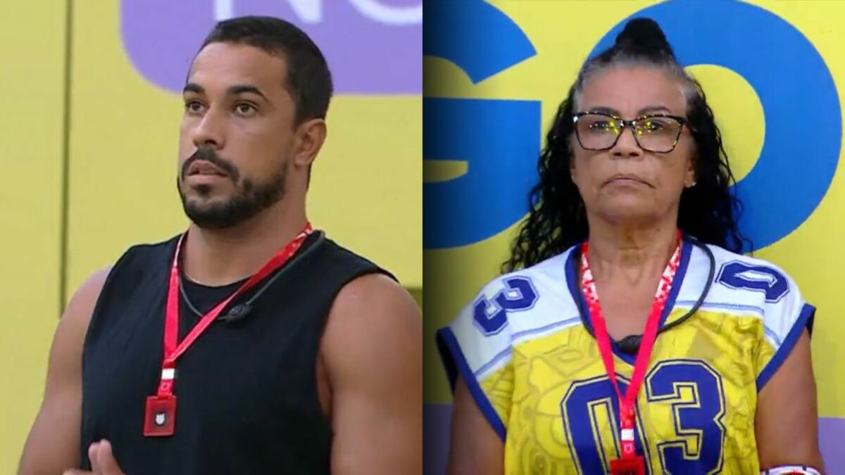Maike e Vilma com o colar do castigo do monstro no BBB 25