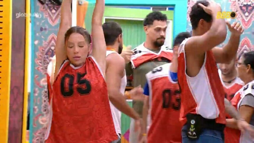 Brothers com colete da oitava Prova do Anjo do BBB 25