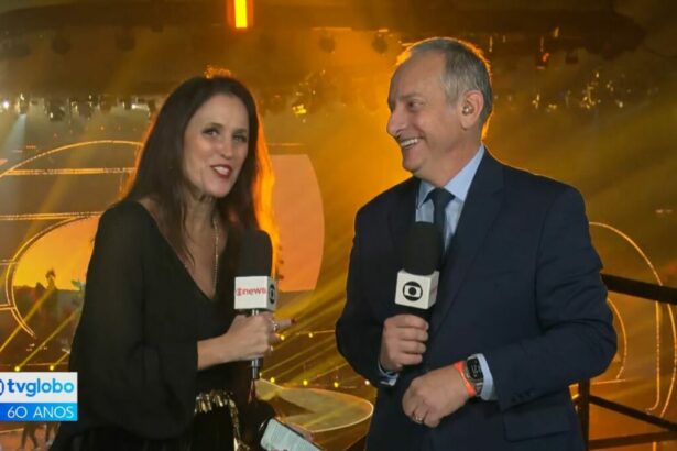 Ana Luiza e Burnier em trecho da edição conjunta do RJ2 e SP2