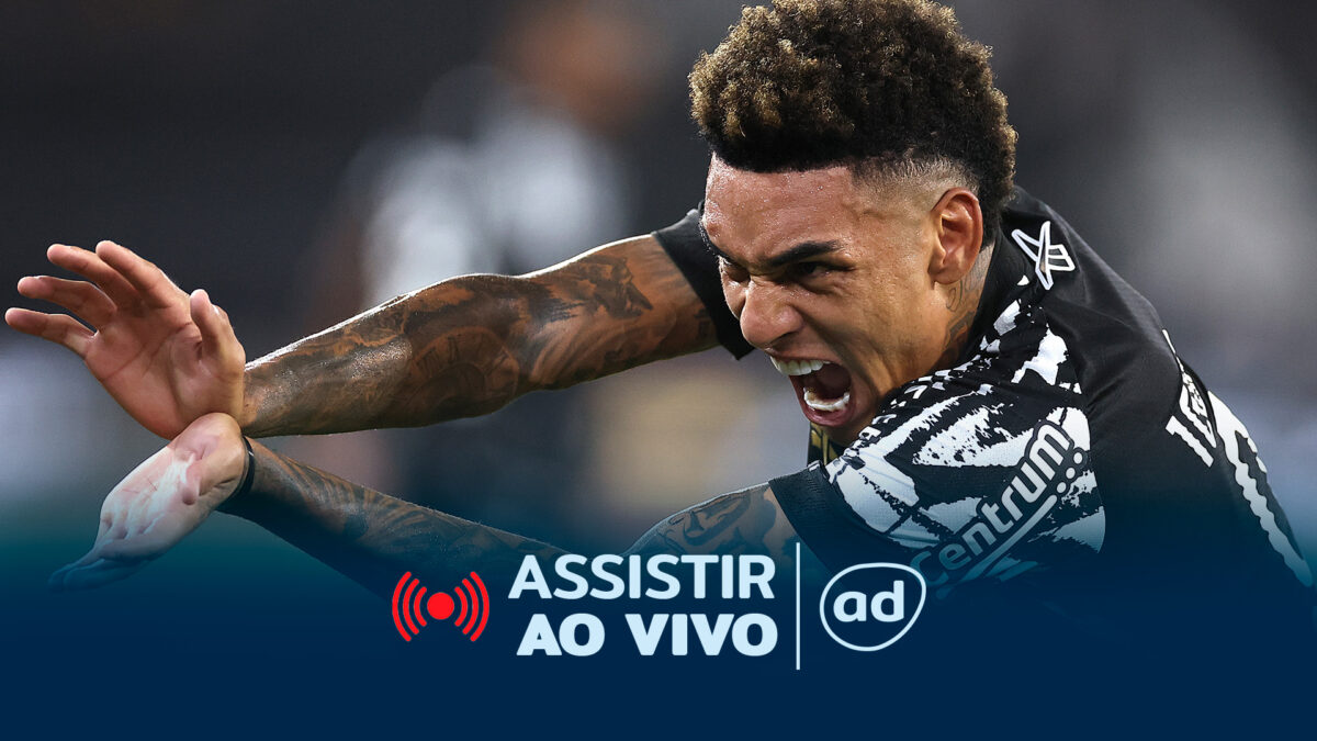 Igor Jesus na arte onde assistir ao jogo Botafogo x São Paulo pelo Brasileirão