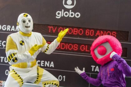 Dummy e Globolinha nos 60 anos da TV Globo