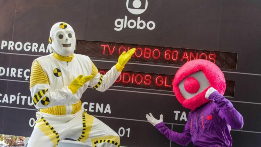 Dummy e Globolinha nos 60 anos da TV Globo