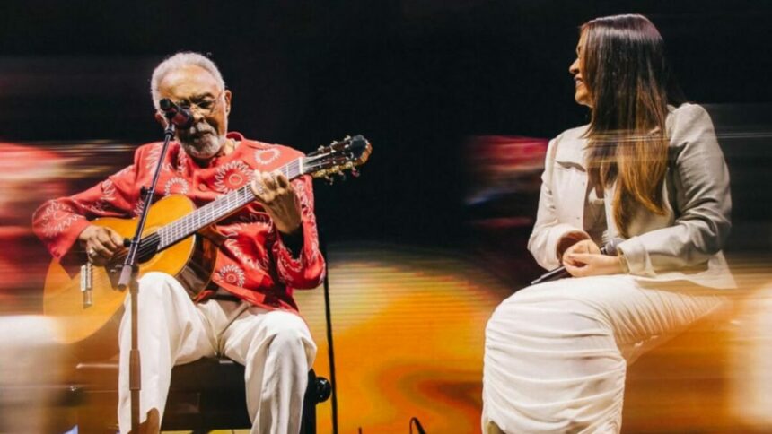 Gilberto Gil e Preta Gil se apresentando na turnê Turnê