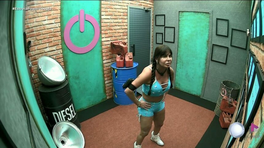 Gretchen em trecho da Prova das Mulheres no Power Couple Brasil 7