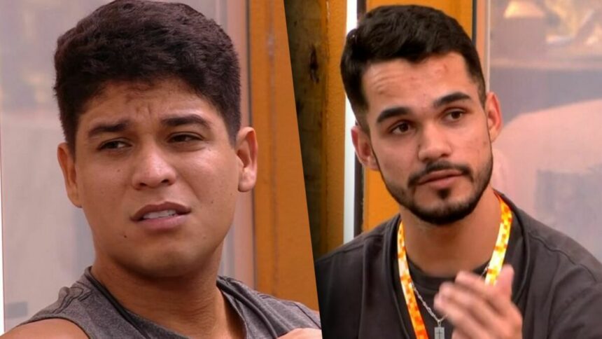 Guilherme e João Pedro em uma montagem no BBB 25