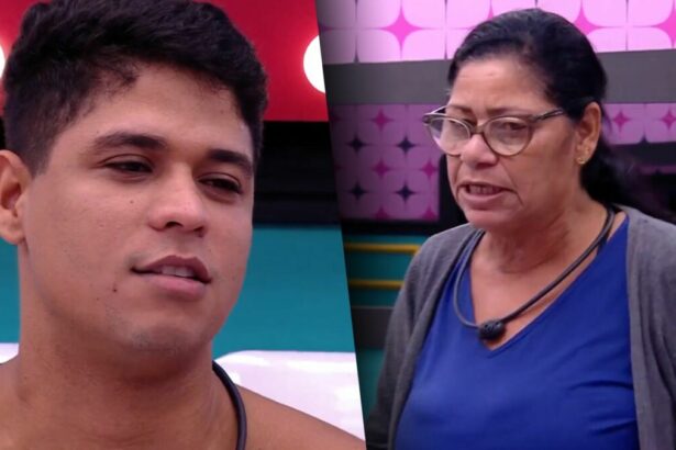 Guilherme e Joselma em uma montagem no BBB 25
