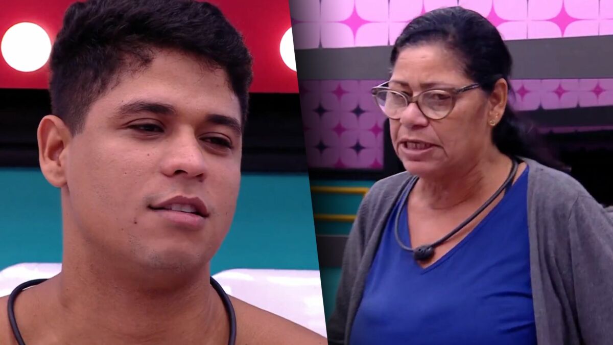 Guilherme e Joselma em uma montagem no BBB 25