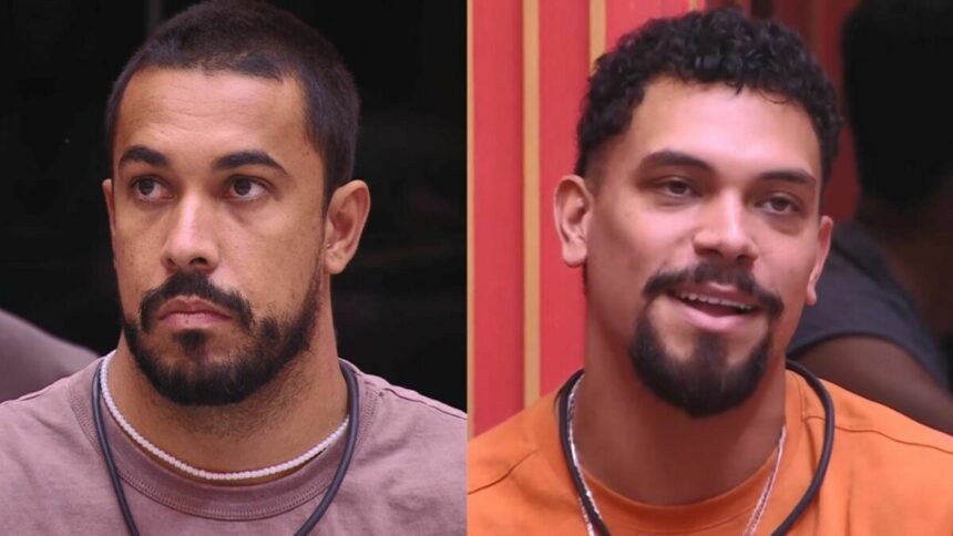 Maike e Vinicius em uma montagem no BBB 25
