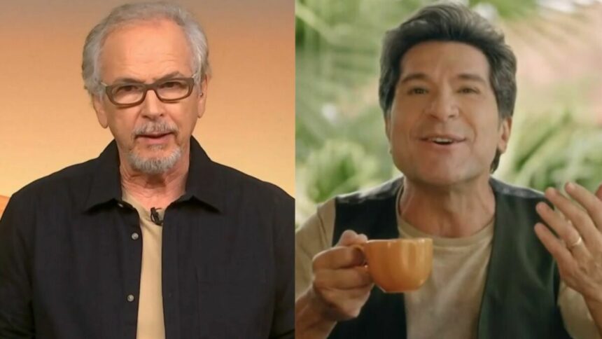 Nelson Araújo, no Globo Rural, e Daniel, no Viver Sertanejo, em uma montagem
