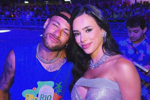Neymar e Bruna Biancardi nos bastidores do Carnaval
