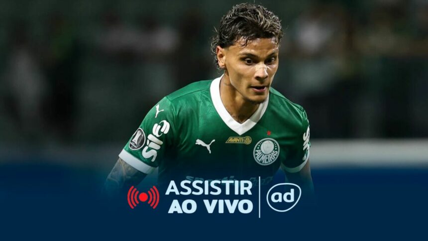 Richard Ríos na arte onde assistir ao jogo Palmeiras x Corinthians pelo Brasileirão