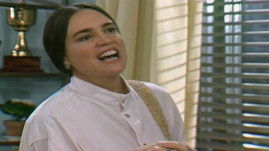 Regina Duarte, como Helena, em trecho da novela Historia de Amor