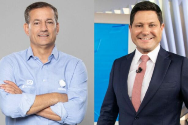 Sálvio Spinola e Eleandro Passaia em uma montagem no BBB 25