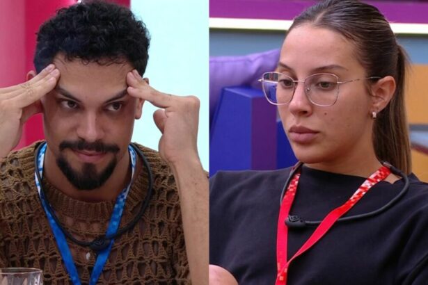 Vinicius e Renata em uma montagem no BBB 25