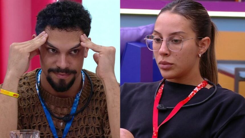 Vinicius e Renata em uma montagem no BBB 25