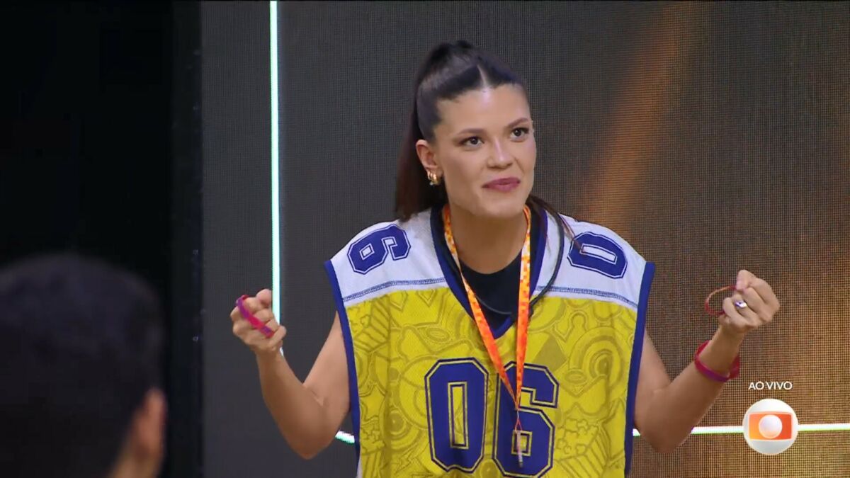 Vitória Strada em trecho da Prova do Líder no BBB 25