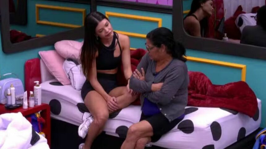 Vitória Strada e Joselma em conversa no quarto Anos 50 do BBB 25