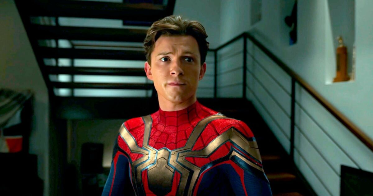 Tom Holland vestido de Homem-Aranha 4