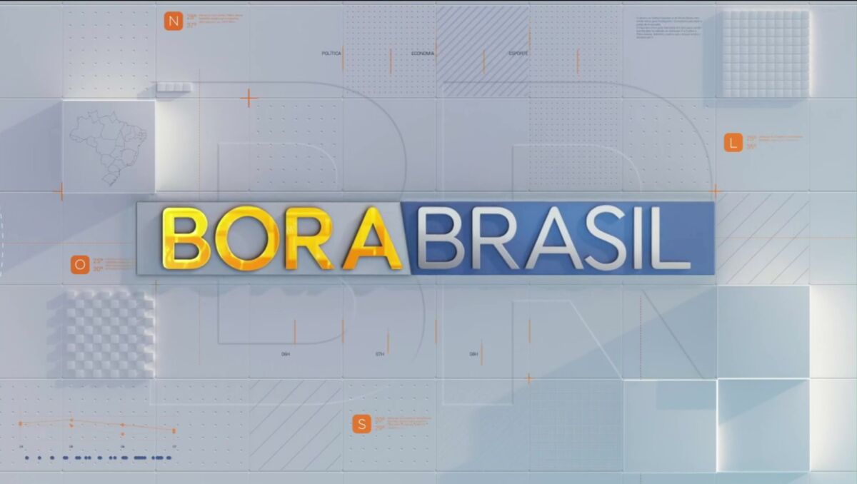 Logo do novo Bora Brasil, com o Bora em amarelo e Brasil em cor azul.