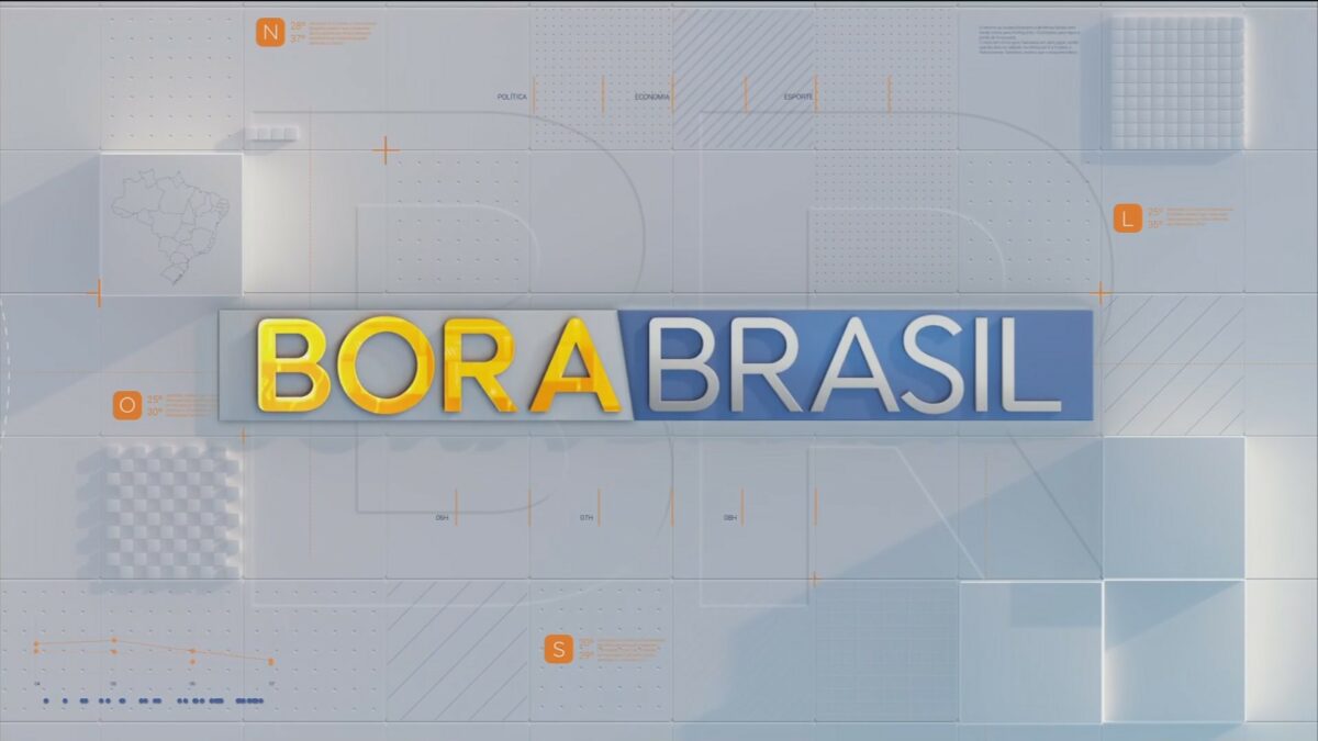 Logo do Bora Brasil com o "Bora" em amarelo e o "Brasil" na cor azul