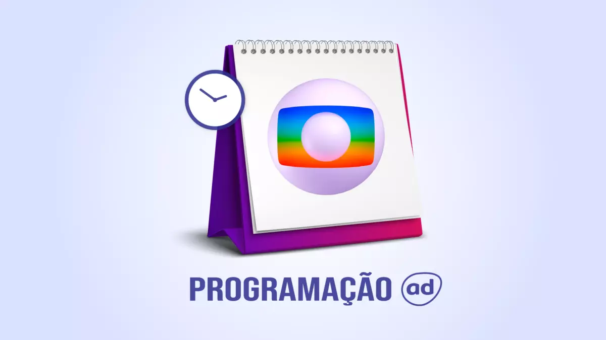 Arte de divulgação da programação da TV Globo