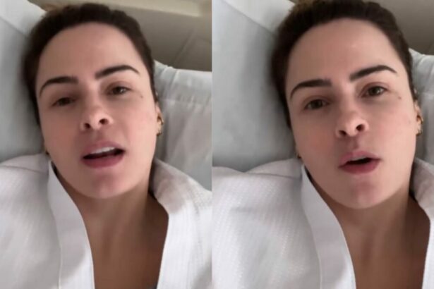 Ana Paula Renault falando nos stories do Instagram sobre sua cirurgia de emergência