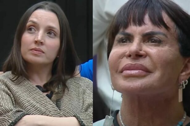 Carol e Gretchen em uma montagem no Power Couple