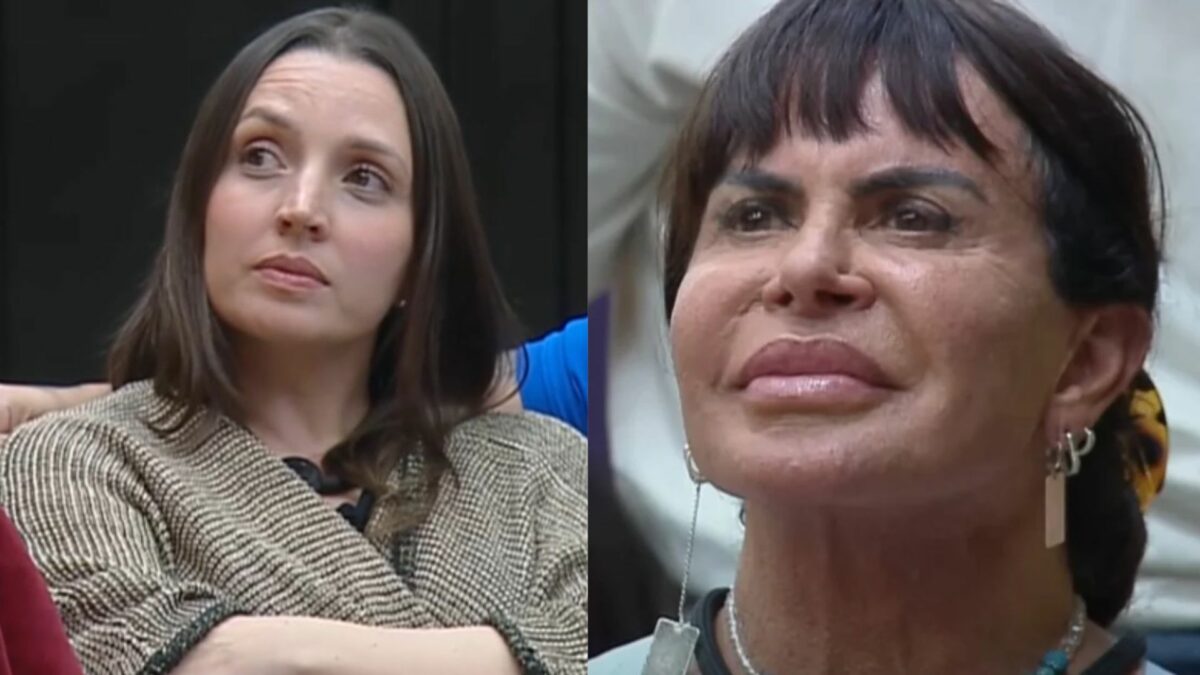 Carol e Gretchen em uma montagem no Power Couple