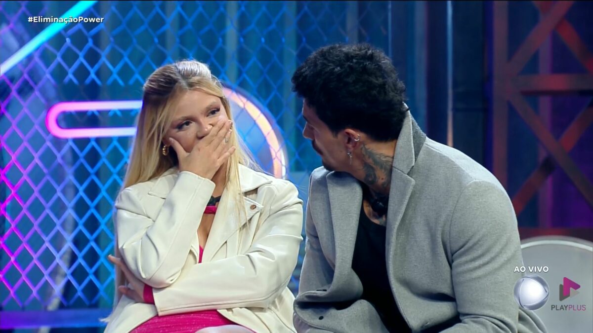 Giovanna e Diego incrédulos com a eliminação do Power Couple