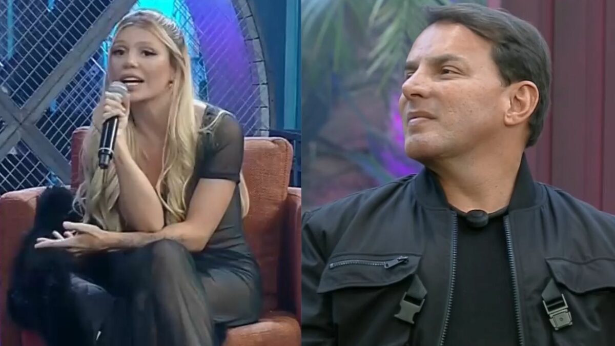Giovanna e Esdras em uma montagem no Power Couple