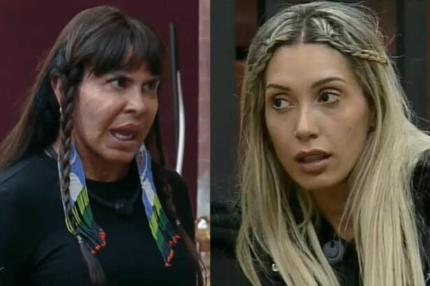 Gretchen e Talira em uma montagem no Power Couple