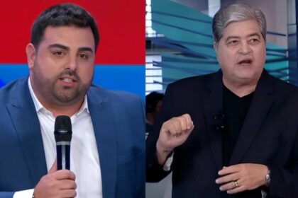 Macedão da Chinelada e Datena em uma montagem