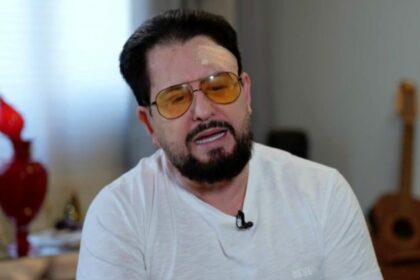 Marrone, de blusa branca, em trecho de entrevista ao Fantástico